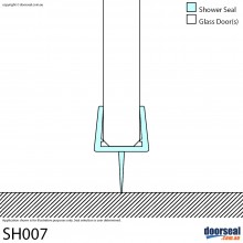 SH007 Shower Screen Seal (10mm glass)